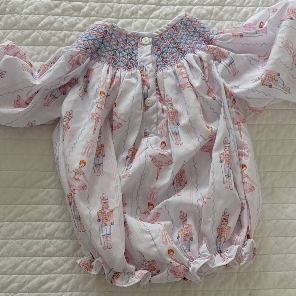 Cecil and Lou Nutcracker Long Sleeve Romper for baby (sizes 6-9m) - Picture 2 of 3